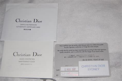 authenticity card dior|how to identify dior jewelry.